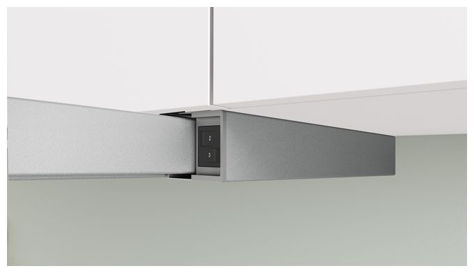 Abluft/Umluft Dunstabzugshaube/Esse Einbau 60 cm (Metallisch, Silber) Serie 2 DFM064W55 