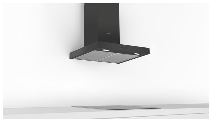 Abluft Dunstabzugshaube/Esse Wand 60 cm (Schwarz) Serie 2 DWB66BC60 