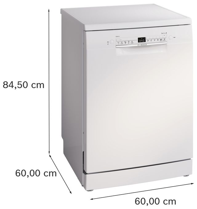 60 cm Geschirrspüler freistehend Leise 13 Maßgedecke aquaStop Funktion Wärmetauscher Serie 2 SMS2HTW08E 