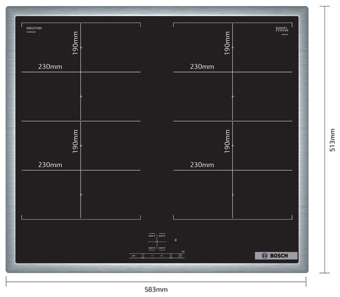 60 cm Induktions Kochfeld/Herdplatte 4 Zone(n) Serie 4 NXX645CB5E herdgebundenes 