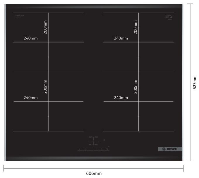 60 cm Induktions Kochfeld/Herdplatte 4 Zone(n) Serie 4 NXX675CB5E herdgebundenes 