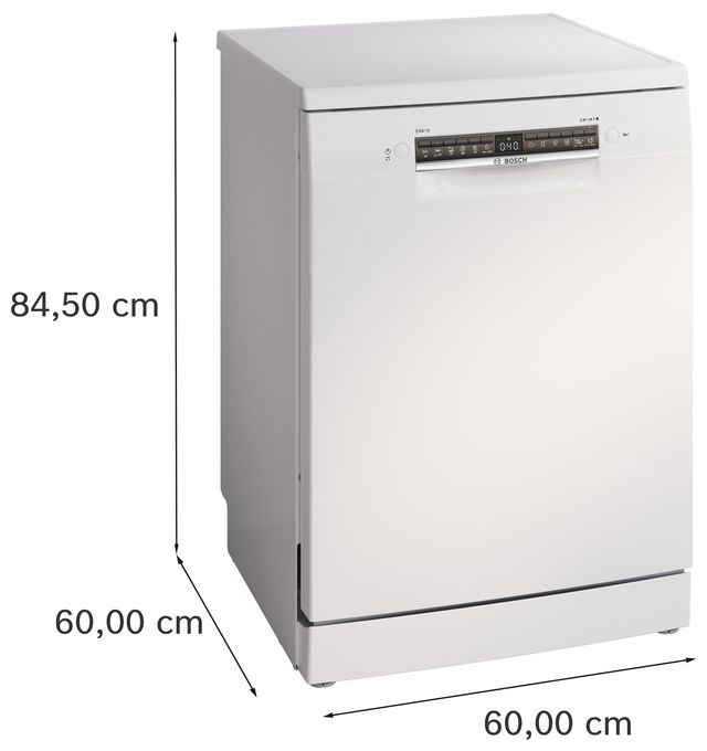 60 cm Geschirrspüler freistehend Leise 13 Maßgedecke aquaStop Funktion Wärmetauscher Serie 4 SMS4HTW16E 