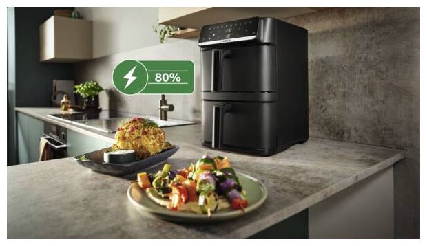 Doppel Heißluftfritteuse 12 l 2800 W  Serie 6 MAFD661B7 (Schwarz) 