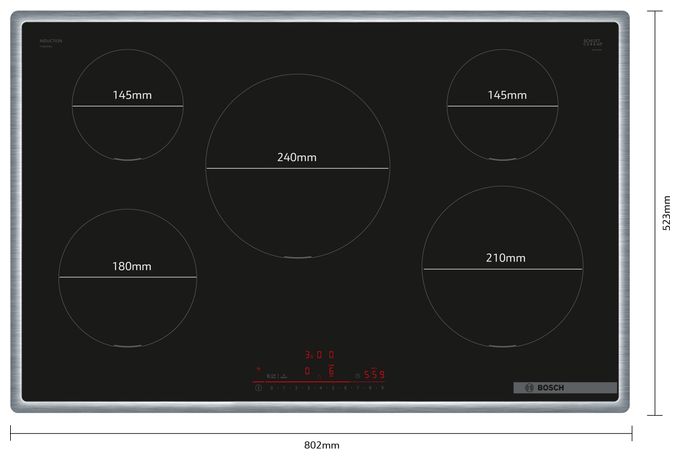 80 cm Induktions Kochfeld/Herdplatte 5 Zone(n) Serie 6 PIV845HB1E autarkes 