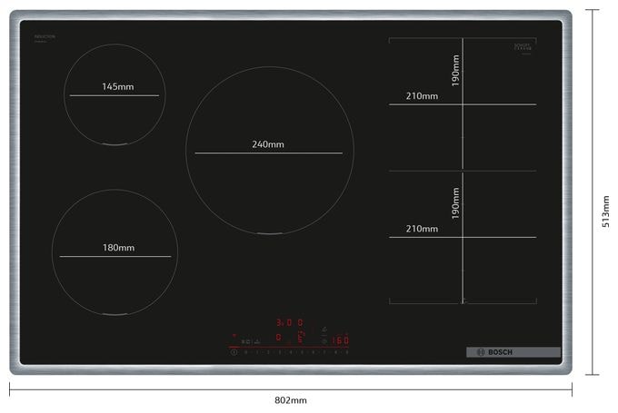 80 cm Induktions Kochfeld/Herdplatte 5 Zone(n) Serie 6 PXV845HC1E autarkes 