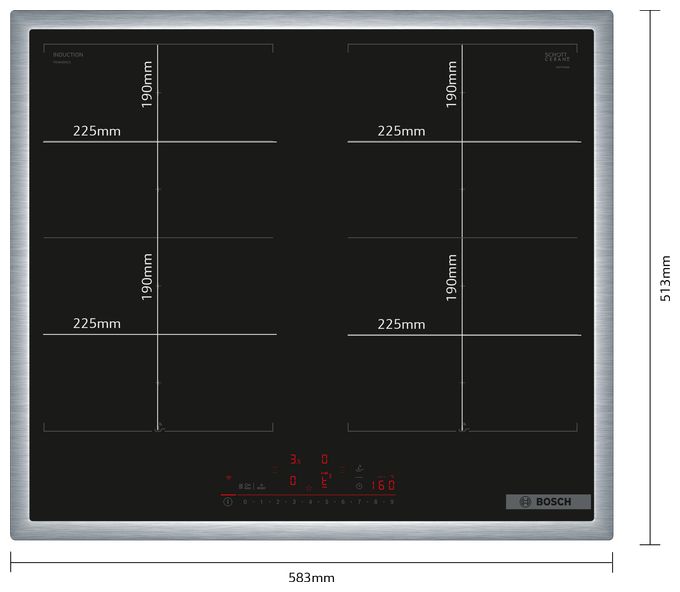 60 cm Induktions Kochfeld/Herdplatte 4 Zone(n) Serie 6 PXX645HC1E autarkes 