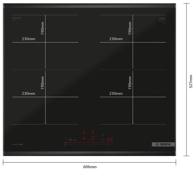 60 cm Induktions Kochfeld/Herdplatte 4 Zone(n) Serie 6 PXX690HC1E autarkes 