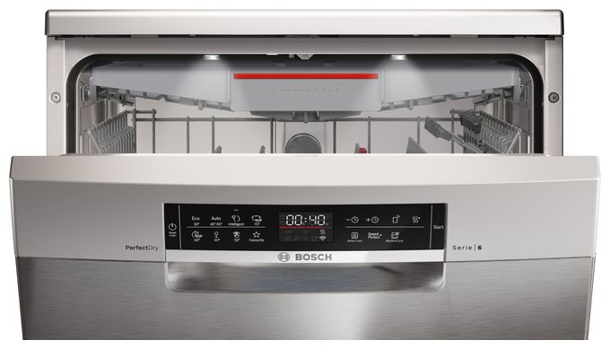 60 cm Geschirrspüler freistehend Sehr leise 14 Maßgedecke aquaStop Funktion Wärmetauscher Serie 6 SMS6ZCI16E 