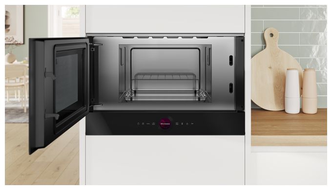 Einbau-Mikrowelle 900 W Größe: mittel Grill (Schwarz) Serie 8 BEL7321B1 
