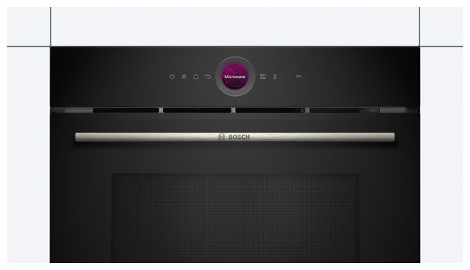Einbau-Mikrowelle 1000 W Größe: groß 5 Stufen Grill (Schwarz) Serie 8 CEG732XB1 