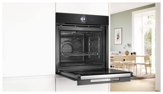 Einbaubackofen groß AutoClean (Schwarz) Serie 8 HBG7764BG 