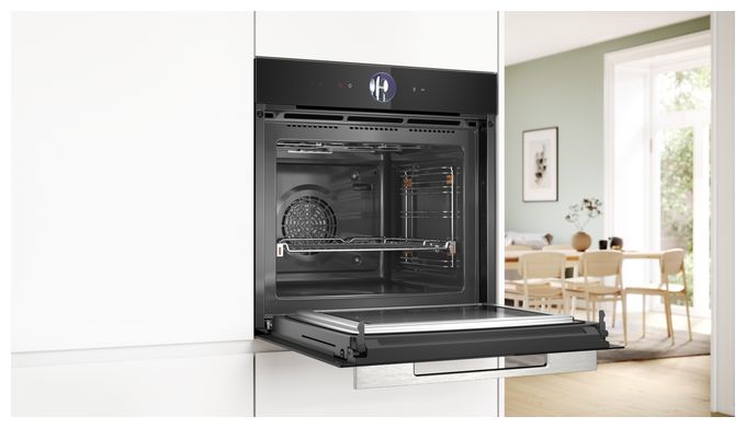 Einbaubackofen groß AutoClean Mikrowelle Serie 8 HMG776NB1 
