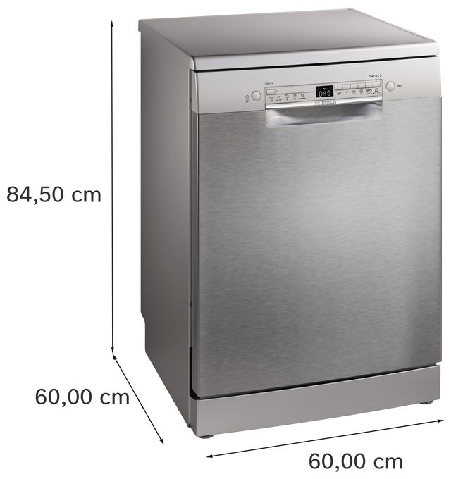 60 cm Geschirrspüler freistehend leise 14 Maßgedecke aquaStop Funktion Wärmetauscher (Edelstahl) Serie 2 SMS2HVI06E 