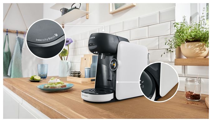 Kaffeekapsel Maschine  TAS164E Tassimo Finesse (Schwarz, Weiß) 