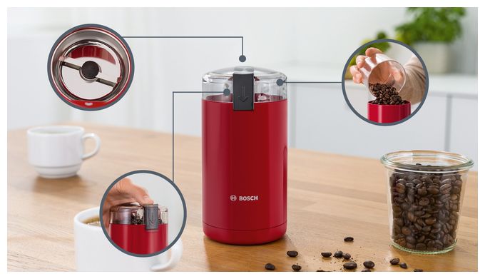 Kaffeemühle für 75 g 180 W  TSM6A014R (Rot) 