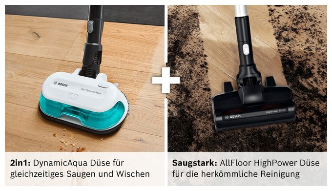 Handstaubsauger Beutellos bis 35 min Laufzeit 18 V HEPA (Aqua-Farbe, Schwarz, Silber, Weiß) Unlimited 7 BSS712XHYG ProHygienic Aqua 