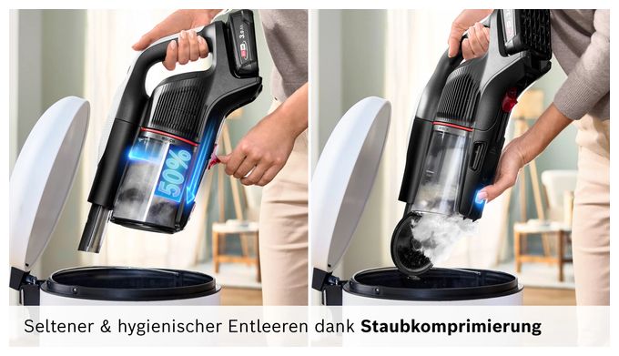 Handstaubsauger Beutellos bis 60 min Laufzeit 18 V HEPA  Unlimited 9 BKS931BA (Weiß) 