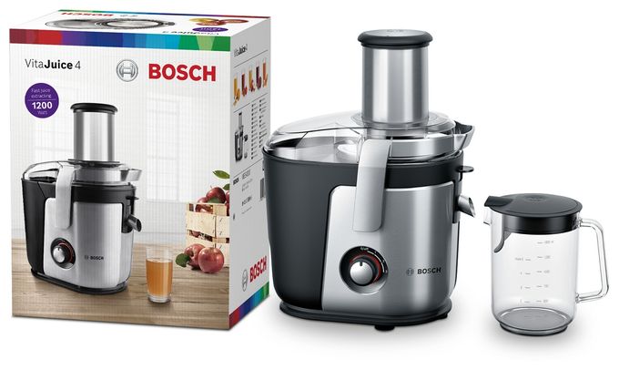 1200 W  VitaJuice 4 MES4010 Entsafter (Schwarz, Silber) 