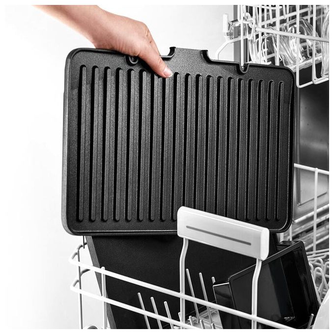 2000 W mit 290 x 230 mm Fläche  CG7020 Kontaktgrill (Schwarz, Edelstahl) 