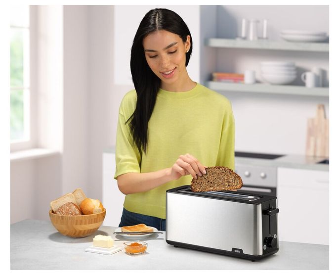 Toaster 1030 W 8 Stufen  HT1610 PurShine (Schwarz, Edelstahl) 