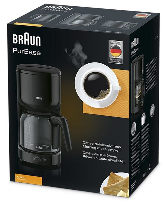 10 Tassen Filterkaffeemaschine  KF3120 PurEase (Schwarz) 