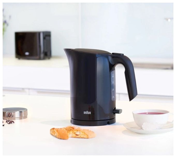 1,0 l Wasserkocher 2200 W  WK3000 PurEase (Schwarz) 