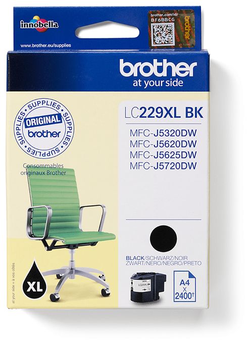 originale Druckerpatronen Schwarz 2400 Seiten LC-229XLBK 