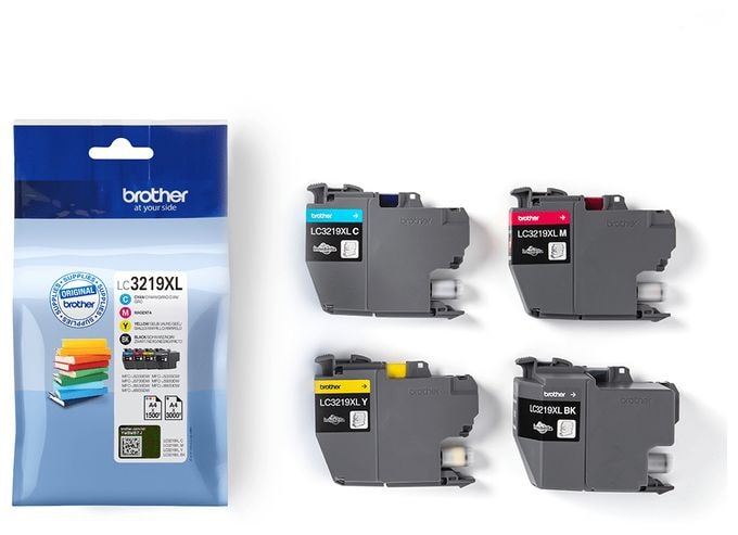 originale Druckerpatronen Schwarz, Cyan, Magenta, Gelb 3000 Seiten LC-3219XLVAL 