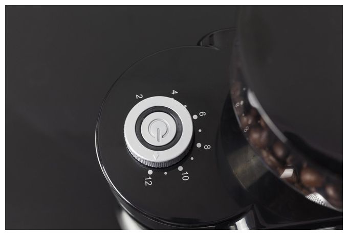 Kaffeemühle für 190 g 150 W (Schwarz, Edelstahl, Transparent) 1833 Barista Crema 