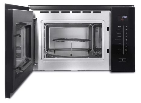 Einbau-Mikrowelle 900 W Größe: mittel 5 Stufen Grill (Schwarz, Edelstahl) Selection E25 MGS 