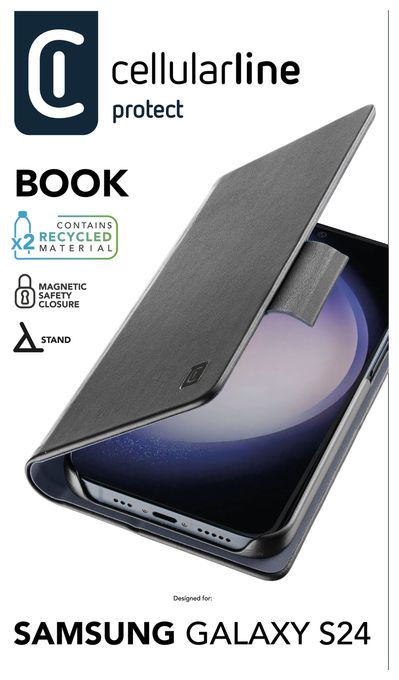 Folio für Samsung Galaxy S24  Book (Schwarz) 