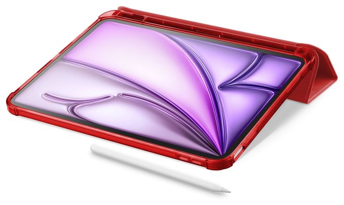 Folio aus Kunstleder für Apple IPAD AIR 10.9" (2020) IPAD AIR 10.9'' (2022) IPAD AIR 11" (2024) IPAD PRO 11" (2018) bis 27,9 cm (11") (Rot) Folio Pro 