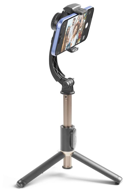 70 mm Universal  Freemotion Video-Stabilisator-Gimbal für Smartphones (Schwarz) 