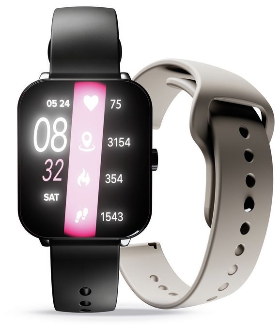 Digital Smartwatch Rechteckig IP67 168 h  ION Pro Square (Schwarz) 
