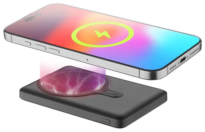 5000 mAh Powerbank USB Typ-C Kabelloses Laden  Magsafe (Schwarz) 