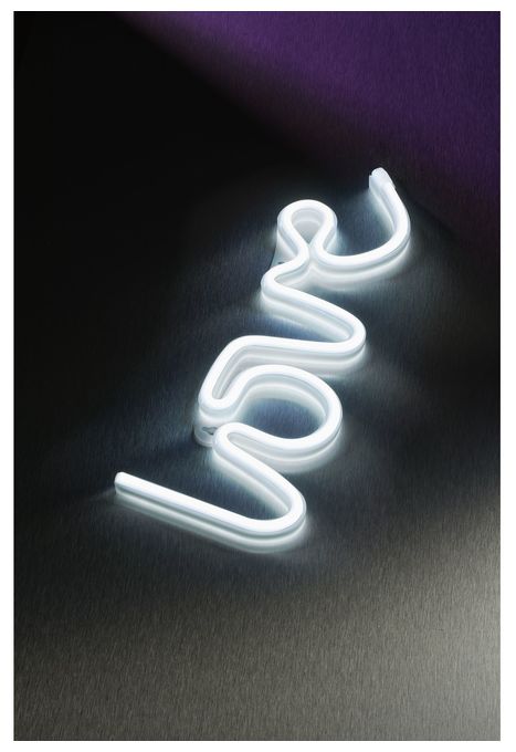 LED Weiß USB Neon Wall Light Love 