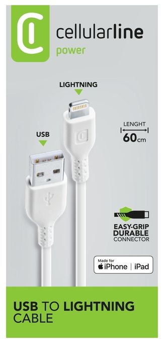 Lightning auf USB A bis 12 W 0,6 m  Power Cable (Weiß) 