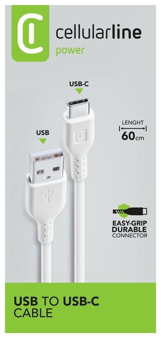 USB A auf bis 15 W 0,6 m  Power Cable (Weiß) 