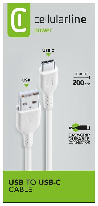 USB A auf bis 15 W 2 m  Power Cable (Weiß) 