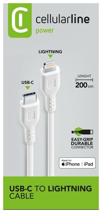 Lightning auf USB C bis 30 W 2 m  Power Cable (Weiß) 