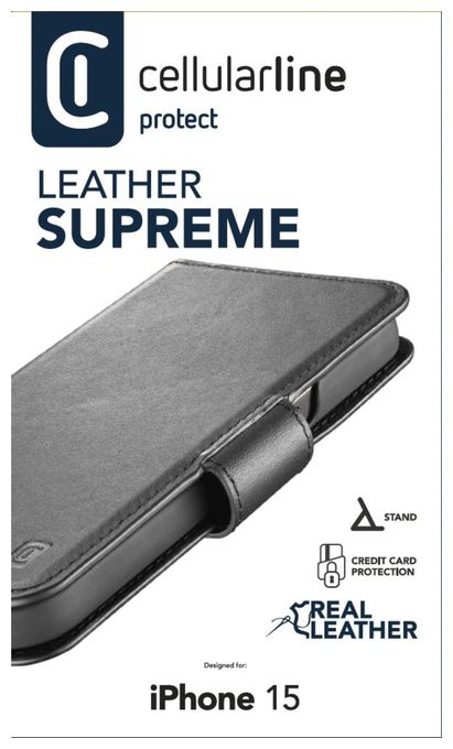 Folio für Apple iPhone 15  Supreme (Schwarz) 
