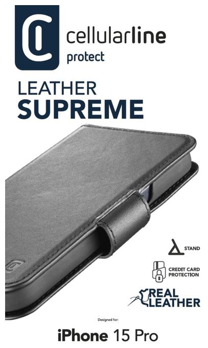 Folio für Apple iPhone 15 Pro  Supreme (Schwarz) 