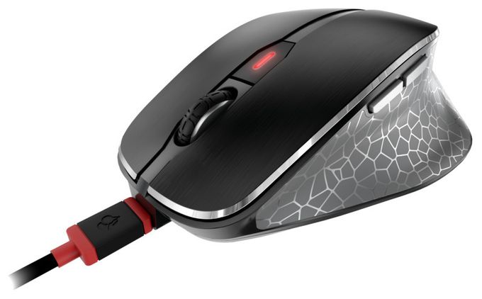 3000 DPI Maus Optisch  MW8C Ergo (Schwarz, Grau) 