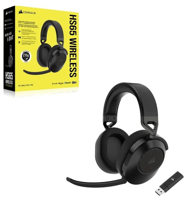 Over Ear Bluetooth Kopfhörer kabellos 24 h Laufzeit  HS65 Wireless V2 (Schwarz) 