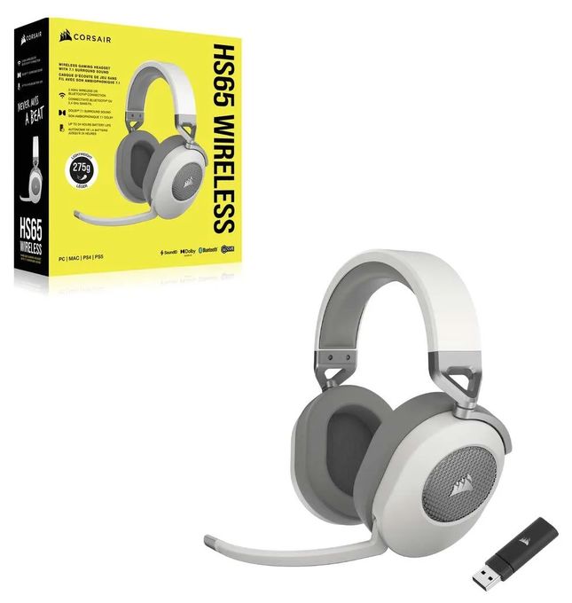 Over Ear Bluetooth Kopfhörer kabellos 24 h Laufzeit  HS65 Wireless V2 (Weiß) 