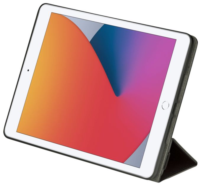 Flip case aus Kunstleder für Apple iPad (2021) bis 25,9 cm (10.2") Kratzresistent mit Magnetverschluss (Schwarz) Oslo 