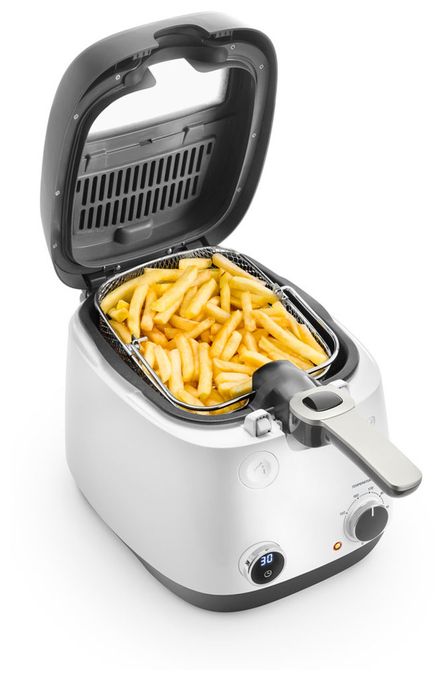 2,4 l 1800 W  DeLonghi FS6067 Fritteuse (Anthrazit, Weiß) 