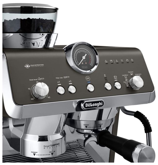 Siebträger Kaffeemaschine 19 bar 1550 W  EC9555.BK La Specialista (Schwarz, Edelstahl) 