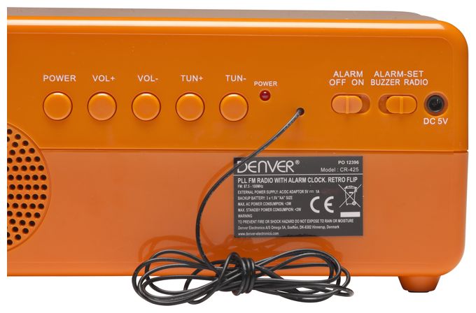 FM, PLL Radio Uhr  CR-425 (Orange) 