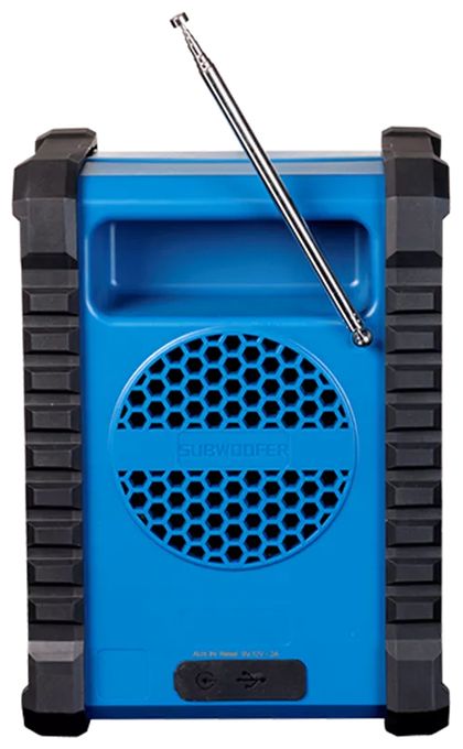 Bluetooth DAB, DAB+, FM Radio Tragbar Spritzwassergeschützt IP54  WRD-60 (Schwarz, Blau) 